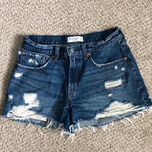 Abercrombie boyfriend jean shorts
